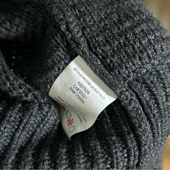 RDI Charcoal Open Front Sleeveless Cardigan, large - Picture 4 of 4